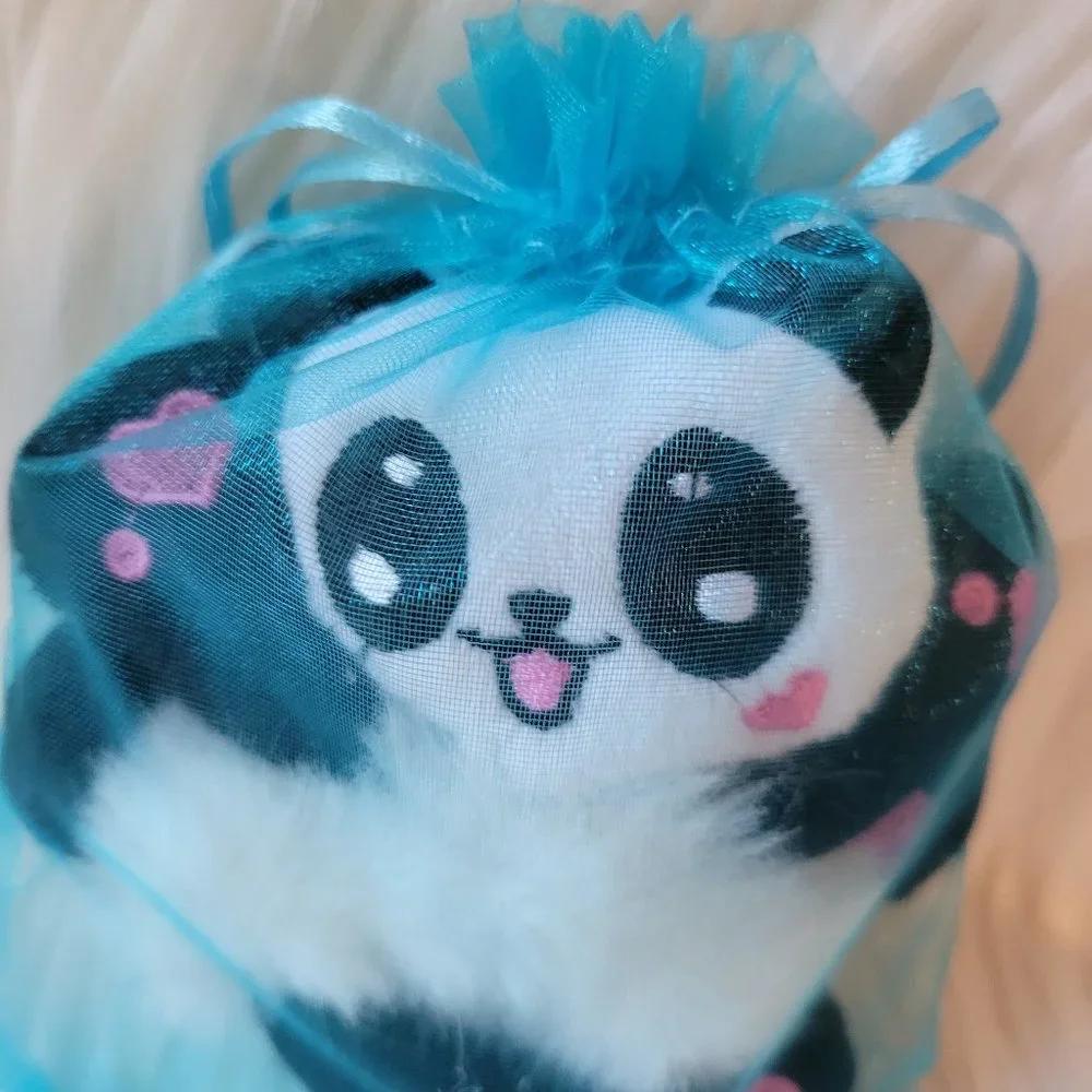 Set of 2 Plush Panda Scrunchies